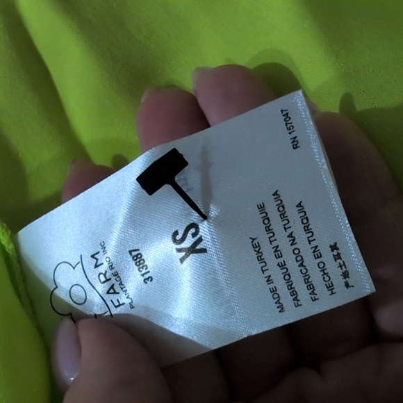 FARM RIO Elegant Lime Green Midi Dress XS - Picture 4 of 5